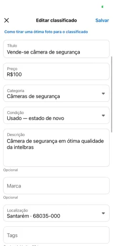 Vende-se câmeras de segurança 