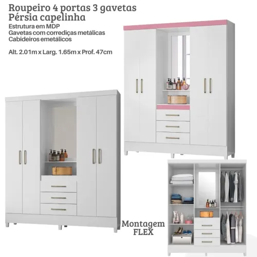 Guarda Roupa Pérsia capelinha - Promoção 