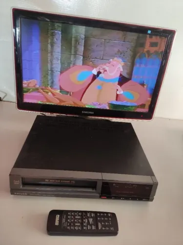 Detalhe LEIA a Descrição do anuncio- Vídeo Cassete Philco Pcv-7400 4 Cabeças Cabo Av Hz3 (