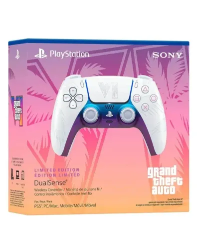 Controle Dualsense Branco Edição Limitada Do Grand Theft Auto Vi