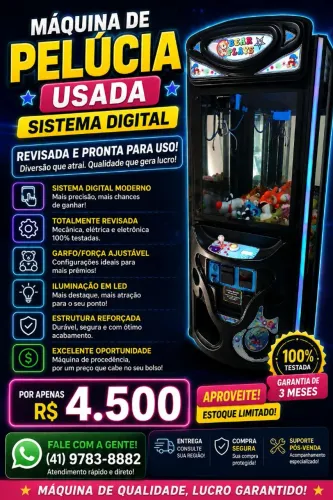 Máquina grua ursinhos de pelúcia