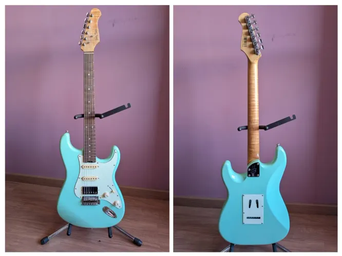 Guitarra Harley Benton ST-Modern Plus HSS (Seafoam Green) - Specs de Boutique!