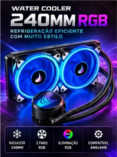 Water Cooler 240mm RGB - Cooler Gamer