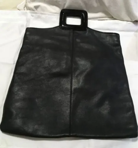 Bolsa de couro preto osklen