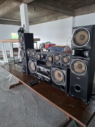 Home theater Sony Muteki STR KM5500 7.2 canais potente muito bem conservado sem detalhes