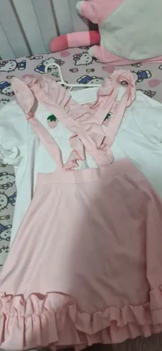 Vestido Fofo estilo kawaii lolita mais Cosplay coelho