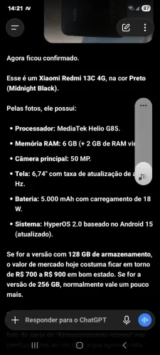 Smartphone Xiaomi 13C