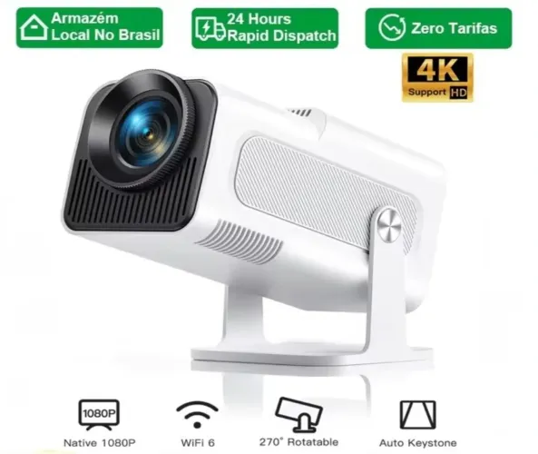 TOPTRO TR27 Mini Proietor Portátil 4K Suporte 20000 Lumens Full HD 1080P giratório (novo)