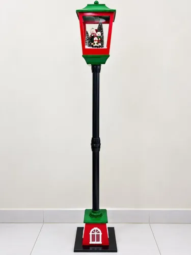Lindo poste natalino com luz e música!