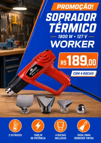 Soprador Térmico 1800W Worker - 127V
