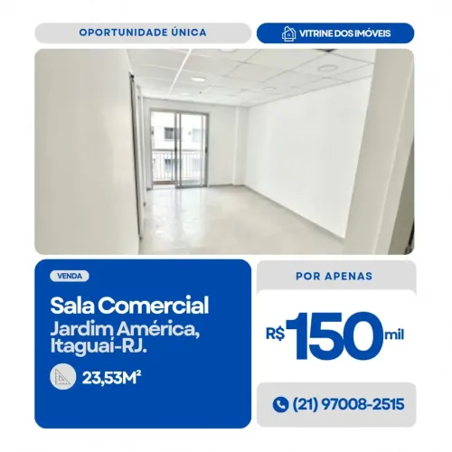 #VENDO Sala Comercial no Fusion, Jardim América, Itaguaí-RJ.