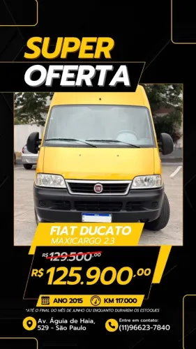 Fiat Ducato Maxi. Curta 2.3 T.alto ME Diesel 2015
