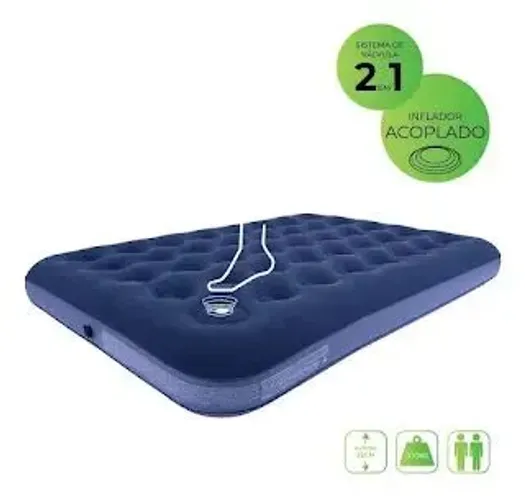 Colchão Inflável Casal Inflador Acoplado 02flow 200 Kg