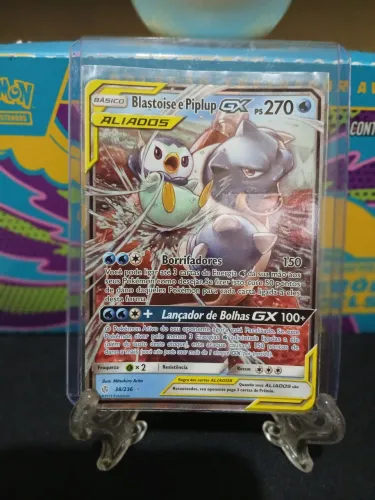 Carta Pokémon Blastoise & Piplup GX