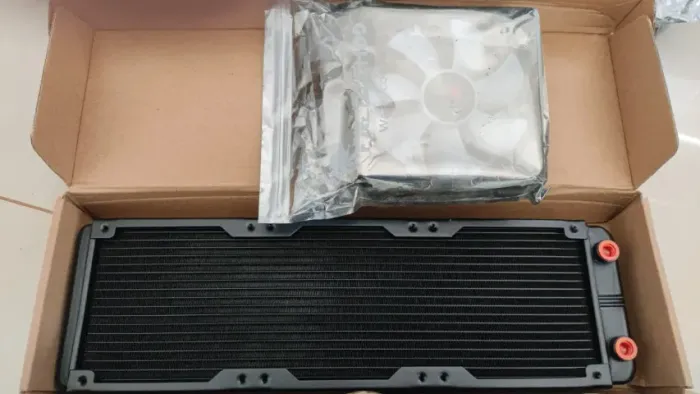 02 unidades de Radiadores 360mm Alumínio G1/4 para Water Cooler Custom PC Gamer com Fan