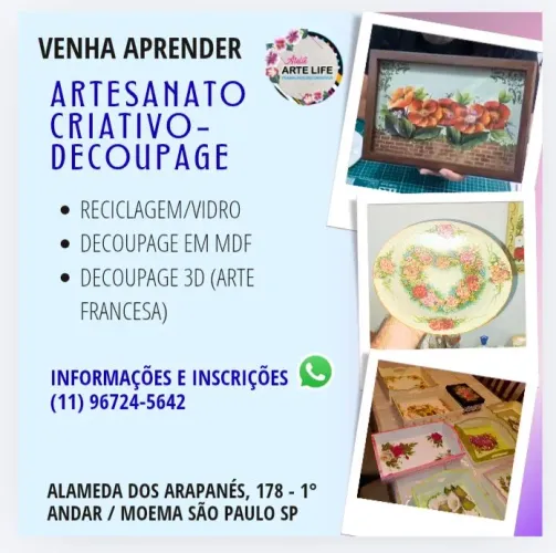 Workshop Artesanato Presencial em São Paulo SP