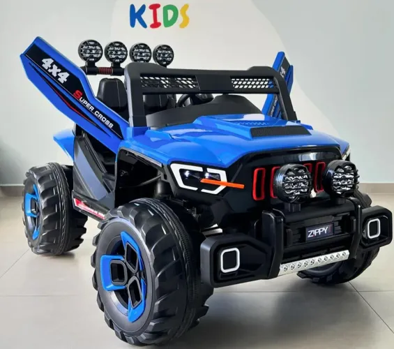 JEEP ELÉTRICO INFANTIL 2 LUGARES UTV OFF ROAD 4X4 AZUL 12v Lacrado NOVO