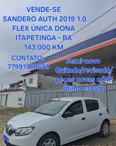 Renault Sandero Authentique Flex 1.0 12V 5P 2019