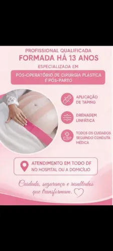 Aplicação de taping pós-parto