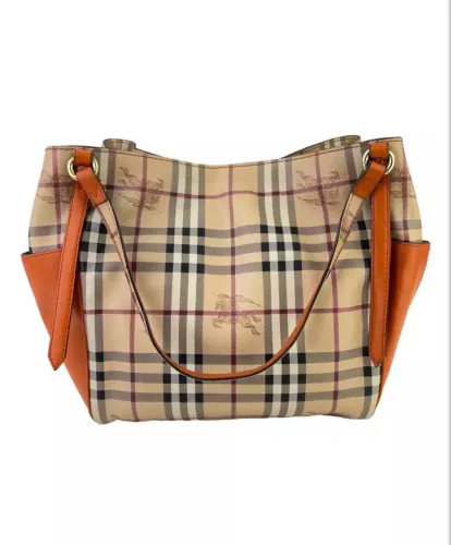 Bolsa Tote Burberry Check Laranja