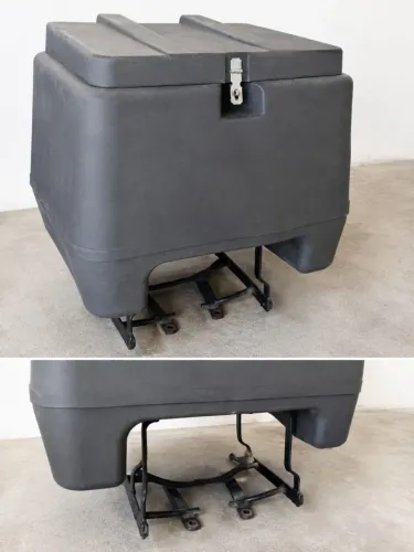 Baú de Moto Grande 90 Litros com Suporte - Reforçado para Entregas