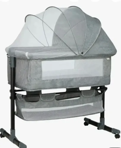 NOVO - Berço portátil bebê acoplado Co-Bed Connect Max Baby cinza - NOVO