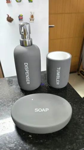 Kit Porta Escova Sabonete Banheiro Cerâmica