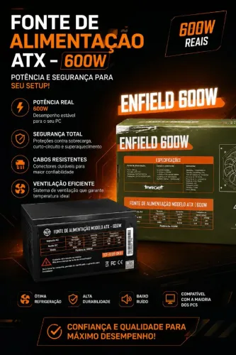 Fonte PC - 600W 