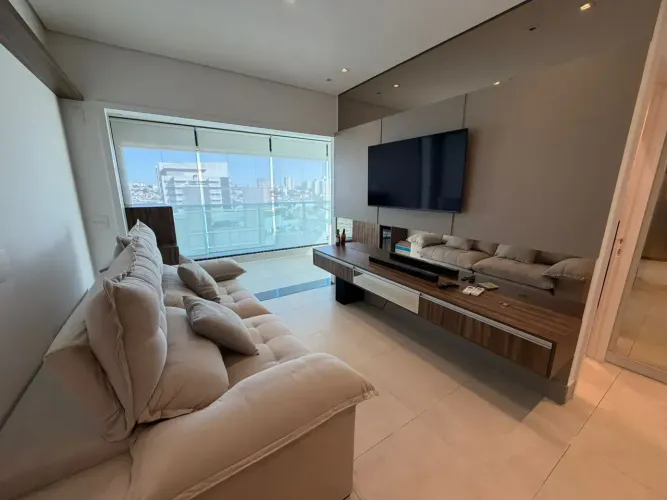 Apartamento mobiliado para aluguel no Anália Franco; no cond. Composite, de 55 m, 1 quarto