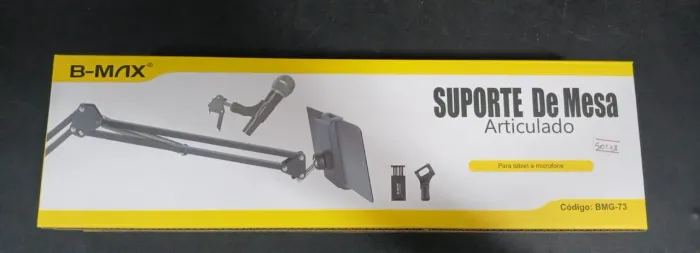 Suporte de mesa articulado para tablet e microfone b-max