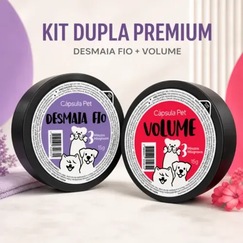 Kit Cápsulas Pet Desmaia Fio e Volume 2x15g Lyz