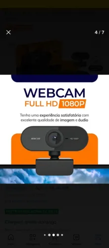 Webcam HD USB com Microfone para PC e Notebook