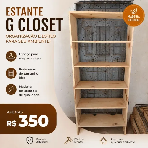 Estante multiuso de Pinho
