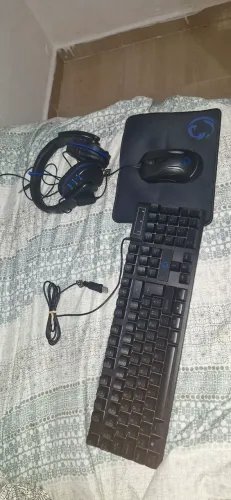 Kit Gamer Teclado,Mouse, Mousepad, Headset