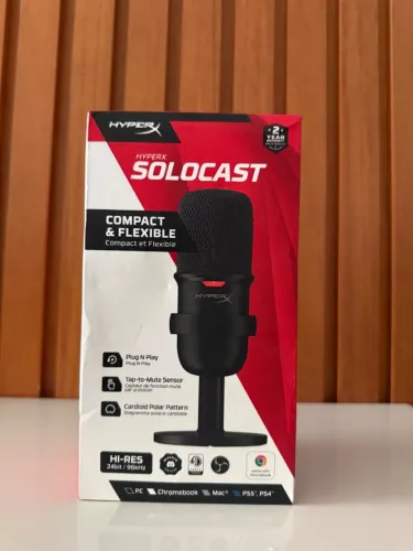 HyperX Solocast HMIS1XXXBK/G Microfone USB (Preto)