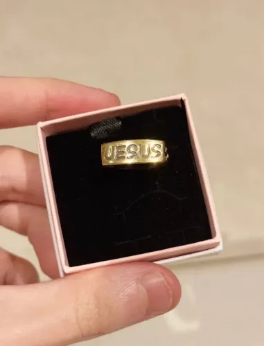 anel em ouro 18K 750 jesus