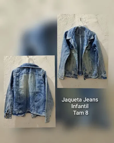 Jaqueta Jeans infantil menina Tam 8