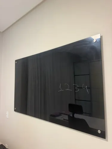 Lousa Preta 150x90cm Vidro Temperado