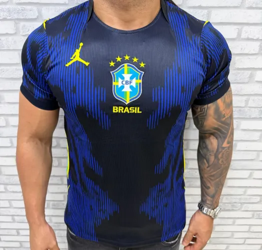 Camisa Brasil Azul e amarelo Tailandesa original