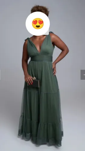 Vestido verde oliva, madrinha, casamento, aniversário, festas em geral