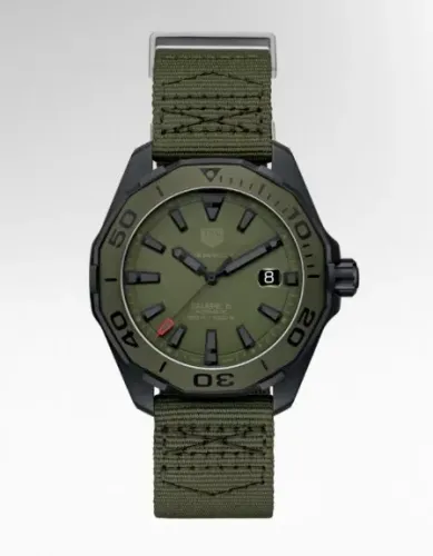 Relógio TAG HEUER Aqua Racer Calibre 5 WAY208E com data, mostrador cáqui, automático, masc