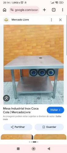 Repositor de refrigerante, mesa