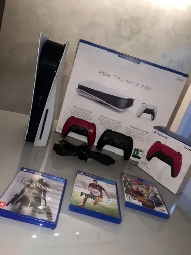 OPORTUNIDADE: PS5 Impecável + 2 Controles + Jogos de Peso + 3 Meses de Garantia