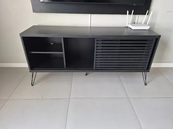 Rack Bancada Para Tv Até 55 Polegadas Frizz Preto