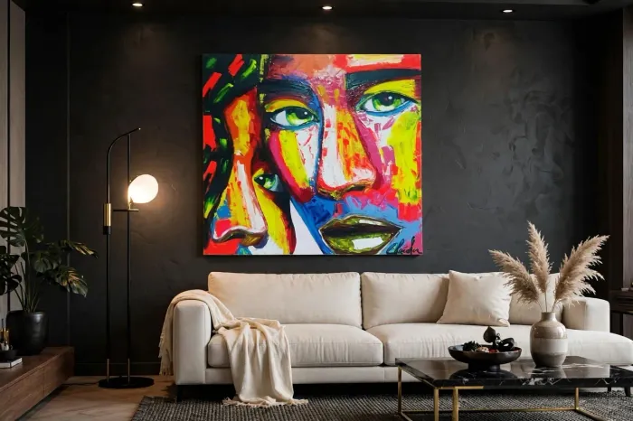 Quadro decor. Espátula ,acrílico. Tamanho 100X100. Enviamos embalagem tubo.