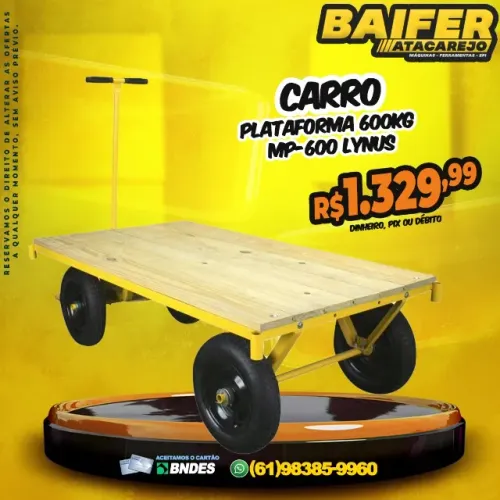 Carro Plataforma 600kg Mp-600 Lynus