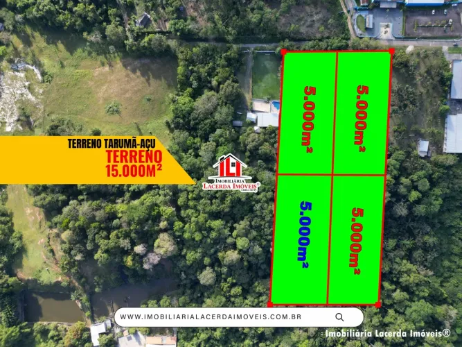 Terreno medindo 20.000m² no Tarumã Açu, na frente do Hope Bay Park, Tem poço Artesiano