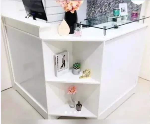 BALCÃO CAIXA - BALCÃO COM VIDRO SUPERIOR - NOVO - ENTREGA RÁPIDA 