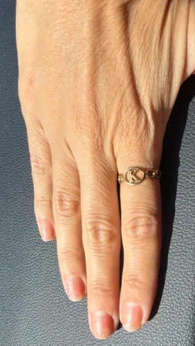 Anel letra K aço inoxidável