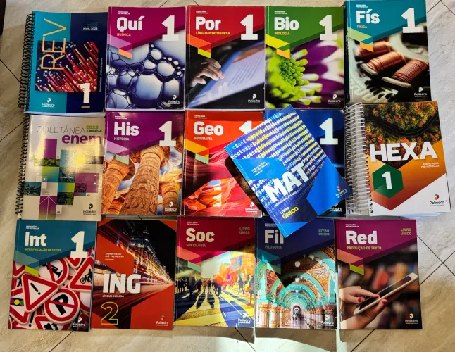 Kit apostilas poliedro pré vestibular 2024